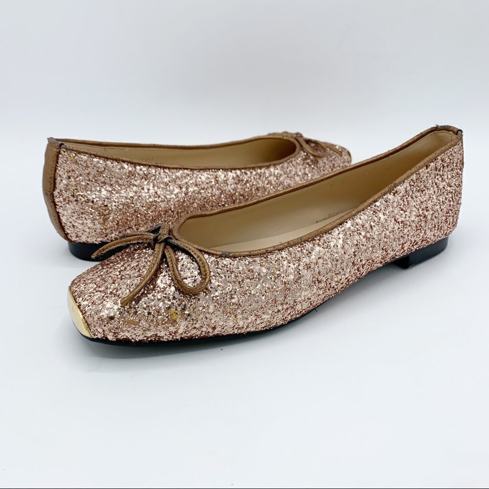 Shoran Handmade Copper‎ Glitter Ballet Flats Sz 7